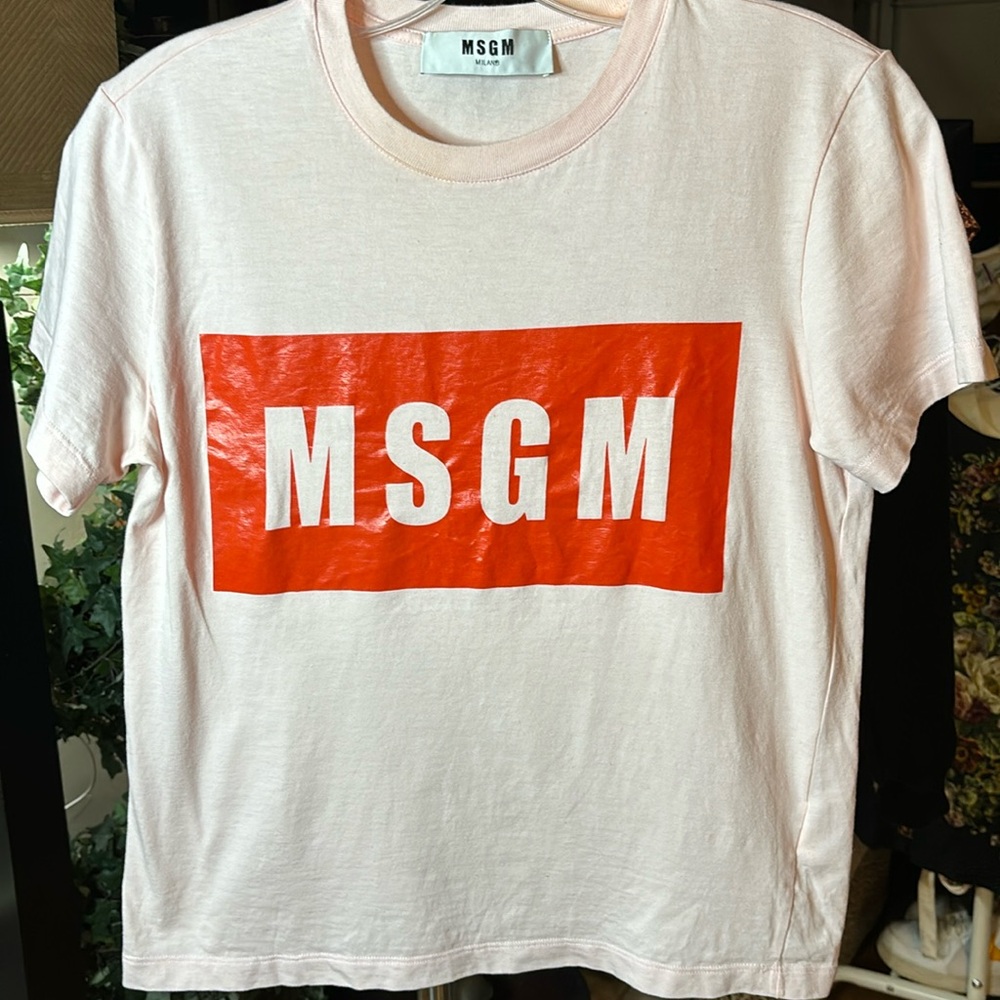 MSGM Milano pink tshirt with orange, size M